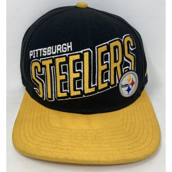 Pittsburgh Steelers‎ New Era 9Fifty Spelled Out Logo Adjustable Snapback Hat - Picture 1 of 12